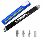 5-Piece Offset Extension Wrench Set with 4 Socket Adapters, Low-Profile Ratchet Extension Tool for Tight Spaces, Deep Recesses and Narrow Areas, Dual-End Drive Bar for Automotive, Machinery, Bicycle and Home Repair