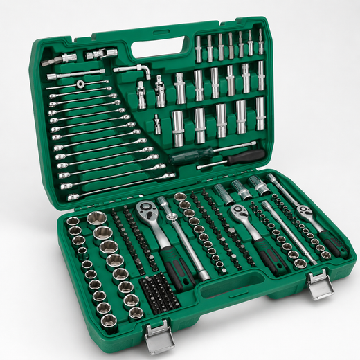 216PCS Hand Tool Set, Mechanics Tool Kit with Socket Wrench Set, Ratchets, Combination Wrenches, Screwdrivers, Bits and Extension Bars, Portable Tool Box Set for Auto Repair, Home Maintenance, Garage, DIY Projects, Gift for Men