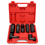 7PCS Lug Nut Remover Set, Damaged Bolt Extractor Socket Set with Twist Sockets and Drive Adapter, Wheel Lock Nut Removal Tool Kit for Stripped, Rounded, Rusted Nuts, Auto Repair, Tire Change, Garage Use