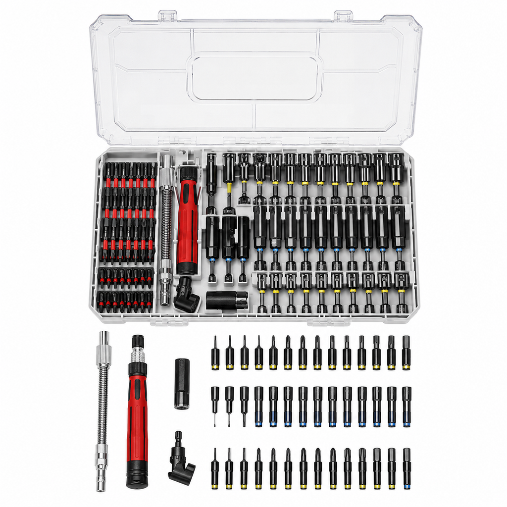 Precision Screwdriver Bit Set, Magnetic Electronics Repair Tool Kit with Multi-Size Bits, Screwdriver Handle, Extension Rod and Portable Clear Storage Case for Phone, Laptop, Tablet, Watch, Glasses, Camera, Game Console Repair