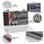 Precision Screwdriver Bit Set, Magnetic Electronics Repair Tool Kit with Multi-Size Bits, Screwdriver Handle, Extension Rod and Portable Clear Storage Case for Phone, Laptop, Tablet, Watch, Glasses, Camera, Game Console Repair
