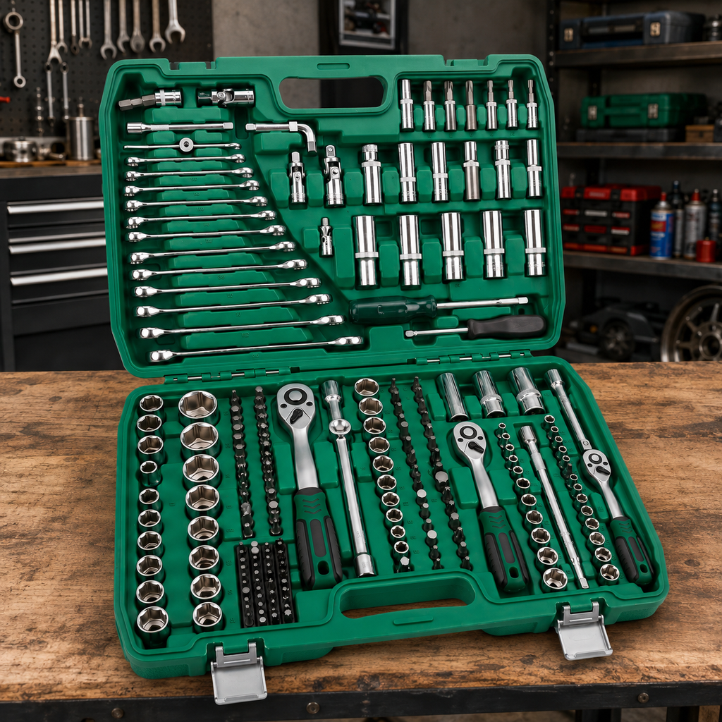 216PCS Hand Tool Set, Mechanics Tool Kit with Socket Wrench Set, Ratchets, Combination Wrenches, Screwdrivers, Bits and Extension Bars, Portable Tool Box Set for Auto Repair, Home Maintenance, Garage, DIY Projects, Gift for Men