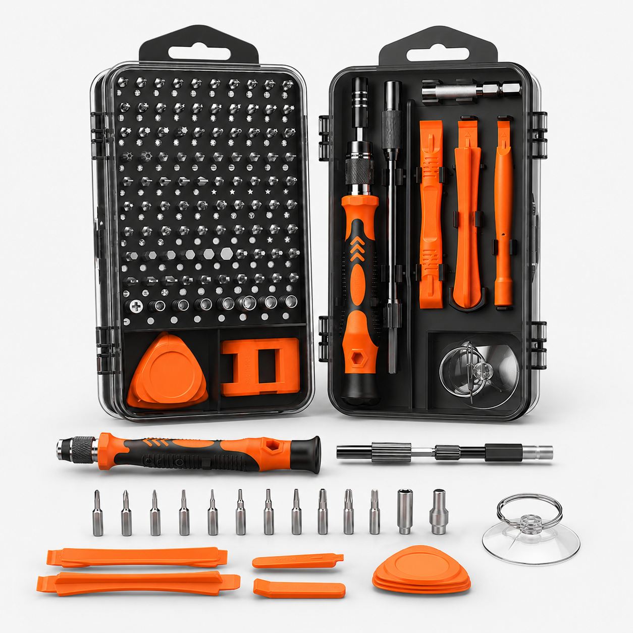115PCS Precision Screwdriver Set, Magnetic Electronics Repair Tool Kit with 98 S2 Steel Bits, Extension Rod, Tweezers, Pry Bars and Opening Picks, High Hardness Screwdriver Repair Tool Kit for Phone, Laptop, Watch, Glasses, Gift for Men and Women