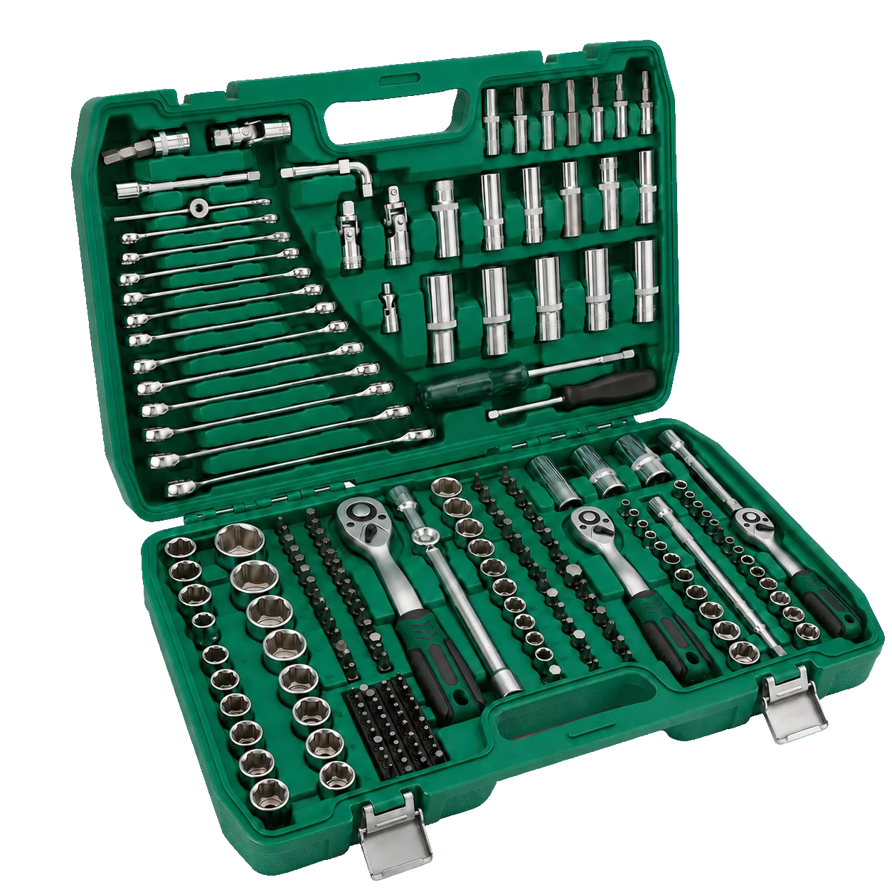 216PCS Hand Tool Set, Mechanics Tool Kit with Socket Wrench Set, Ratchets, Combination Wrenches, Screwdrivers, Bits and Extension Bars, Portable Tool Box Set for Auto Repair, Home Maintenance, Garage, DIY Projects, Gift for Men